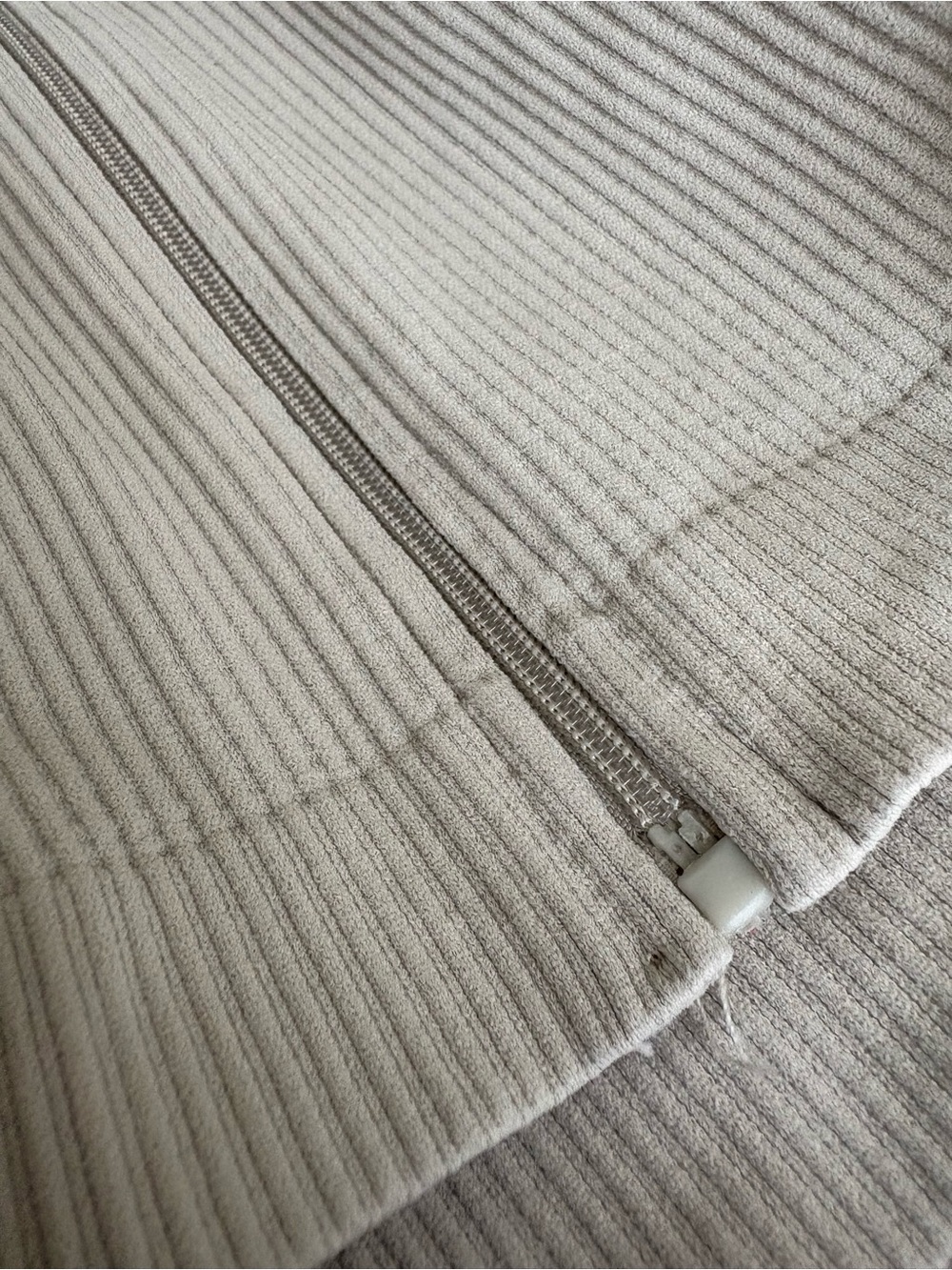 Garage Cream Ribbed Zip Crop Jacket - Picture 6 of 6